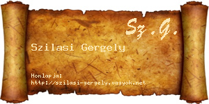 Szilasi Gergely névjegykártya